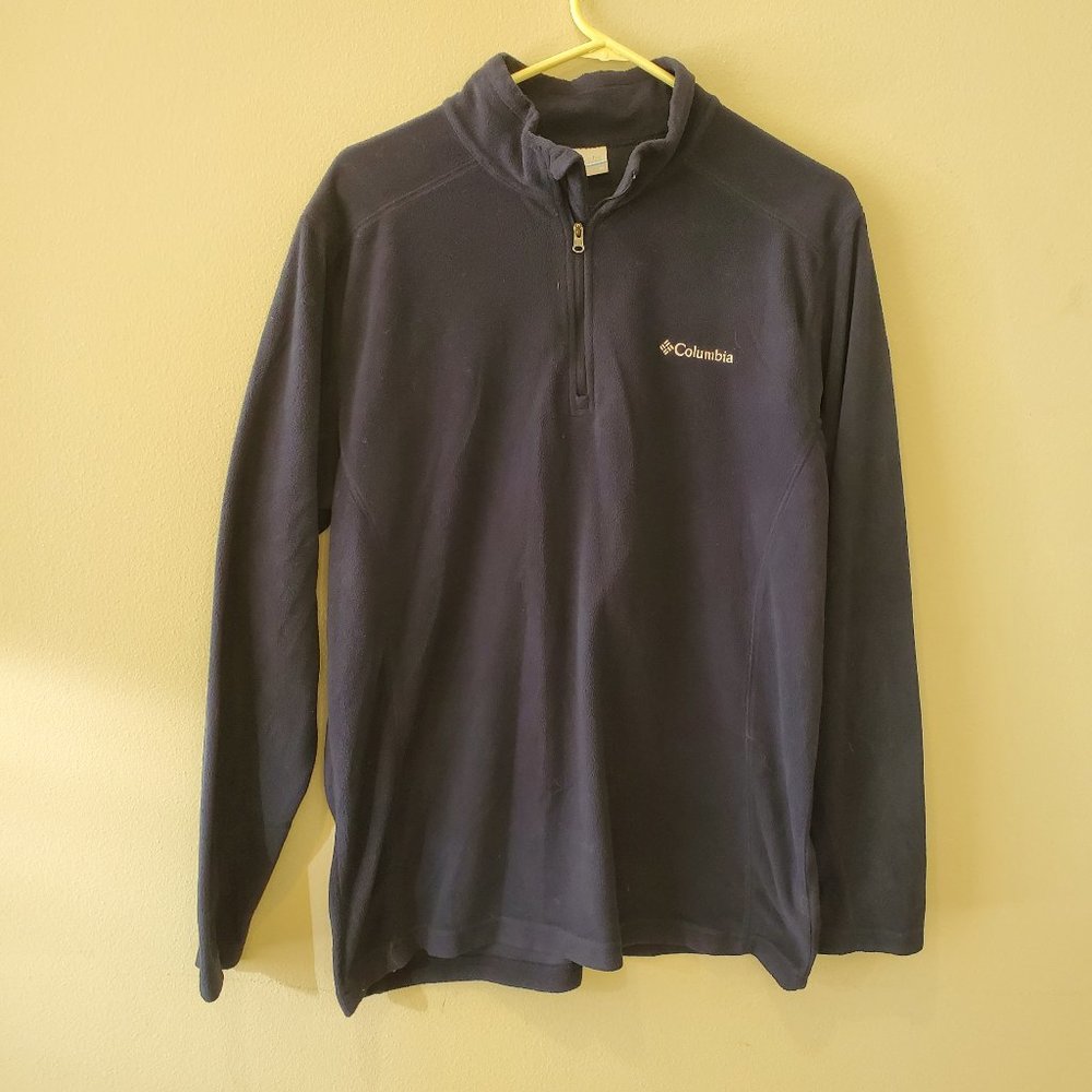 Columbia lightweight blue fleece pull over Men's M